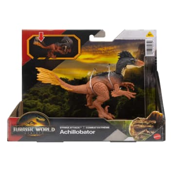 Jurassic World Rebirth Strike Attack Achillobator Dinosaur Toy, Single Strike Action, Authentic & Posable - Image 2 of 6