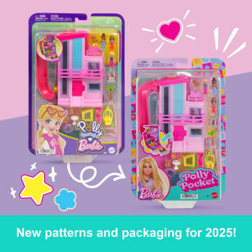 Polly Pocket Barbie Dreamhouse Compact, Dollhouse Playset With 3 Micro Dolls, 1 Pet & 11 Accessories - Image 6 of 6