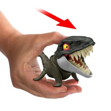 Jurassic World Mighty Little Biters Dinosaur Toy With Bite Action, Eye Change, Collectible Figure - Imagem 3 de 6
