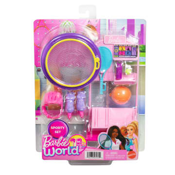 Barbie World  Coffret de Jeu  Support D’Équipements de Sport, 9Acc. - Imagem 6 de 6