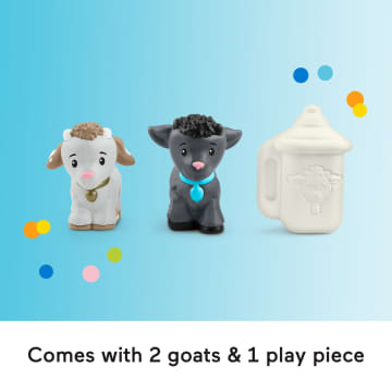 Fisher-Price Little People Feed & Play Goat Yard Playset For Toddlers With 3 Pieces - Image 5 of 6