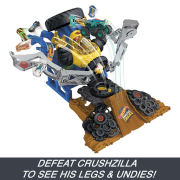 Hot Wheels Monster Trucks Arena Smashers MEGA-Wrex vs Crushzilla Takedown Playset - Imagen 4 de 6