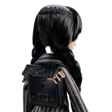 Monster High Wednesday Collectible Doll, Wednesday Addams in Nevermore Academy Uniform With Thing - Image 4 of 6