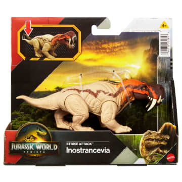 Jurassic World Rebirth Strike Attack Inostrancevia Dinosaur Toy With Single Strike Action, Authentic Posable Design - Imagem 6 de 6
