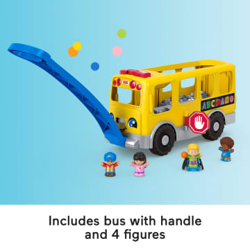 Fisher-Price Little People Big Yellow School Bus Pull-Along Toddler Learning Toy, Multilanguage Version - Image 5 of 6