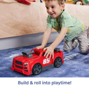 MEGA Bloks Build & Go Race Car Block Toy With Rolling Wheels (26 Pieces) For Kids - Image 6 of 6