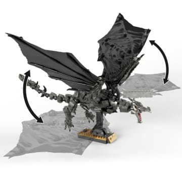 MEGA Skyrim Alduin The World Waster Building Kit With Action Figure (619 Pieces) For Collectors - Imagen 4 de 6