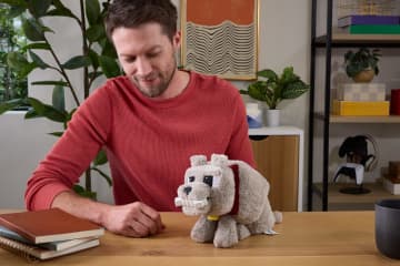 Minecraft Food Mode Dennis Plush Interactive Toy With Sounds & Bone Accessory, Inspired By The Movie - Image 2 of 6