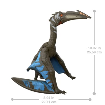 Jurassic World Rebirth Quetzalcoatlus Action Figure, Winged Dinosaur Toy With Sound, Aerial Ambush - Imagem 4 de 6