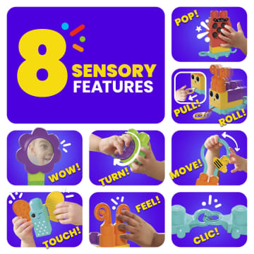 MEGA Bloks Move N Groove Caterpillar Sensory Building Toys For Toddlers 1-3 (30 Pcs) - Imagen 3 de 6