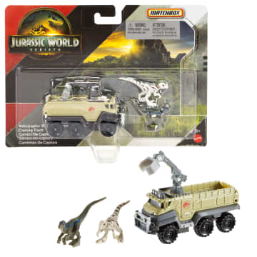 Matchbox Jurassic World Dino Transporter, Toy Car Or Truck & 1-2 Mini Dinosaurs - Imagem 1 de 6