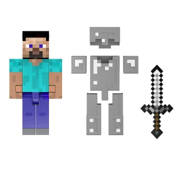 Minecraft Diamond Figura de Brinquedo Steve Colecionável de 5.5
