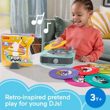 Fisher-Price Deluxe Rockin’ Record Player Musical Toy Turntable With 6 Records For Kids Ages 3+ - Image 2 of 6