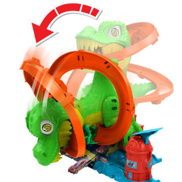 Hot Wheels City Pista de Juguete T-Rex vs Estación de Bomberos - Imagen 5 de 6