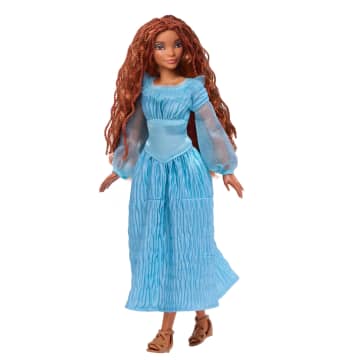 Disney The Little Mermaid Ariel Fashion Doll On Land in Signature Blue Dress - Image 6 of 6