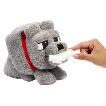 Minecraft Food Mode Dennis Plush Interactive Toy With Sounds & Bone Accessory, Inspired By The Movie - Imagem 3 de 6