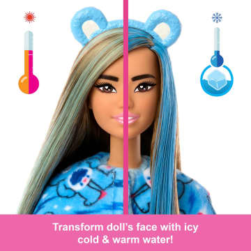 Barbie Cutie Reveal Care Bears Series Doll & Accessories in Grumpy Bear Plush Costume, 10 Surprises - Imagen 4 de 6