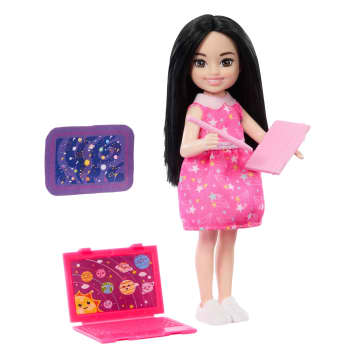Barbie Chelsea Astronomer Doll & Accessories Set, Career-Themed Brunette Small Doll - Image 4 of 6