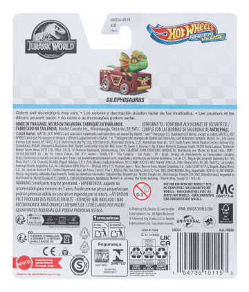 Hot Wheels RacerVerse Veículo de Brinquedo Dilofossauro - Imagen 2 de 2