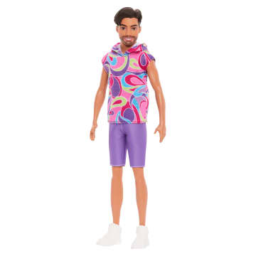 Barbie Fashionistas Ken Doll #227, Brunette Fashion Doll With Totally Hair-inspired Look, 65Th Anniversary - Imagem 3 de 6