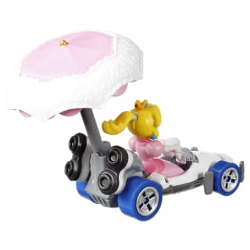 Hot Wheels Mario Kart Veículo de Brinquedo Princesa Peach B-Dasher com Peach guarda-sol - Image 4 of 5