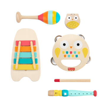 Fisher-Price  Coffret-Cadeau Musical, Instruments de Musique en Bois - Imagen 6 de 6