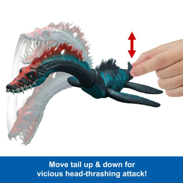 Jurassic World Gigantic Trackers Styxosaurus Dinosaur Action Figure, Large Species Attack, Chaos Theory - Imagen 4 de 6