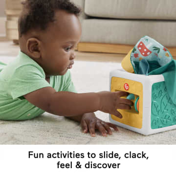 Fisher Price Tissue Fun Activity Cube Baby Sensory Crinkle Toys For Newborns - Image 4 of 6