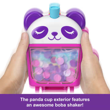Polly Pocket Bubble Tea Panda Compact With 2 Micro Dolls And Pet Panda, Animal Toy With Food Accessories - Image 3 of 6