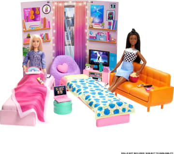 Barbie: Big City, Big Dreams Dorm Room Playset With Furniture & Accessories, 3 To 7 Years - Image 5 of 6