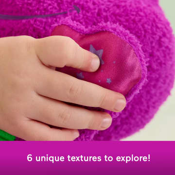 Fisher-Price Barney's World Sensory Barney Plush Toy With Fidget Activity For Toddlers - Image 5 of 6