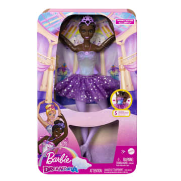 Barbie Dreamtopia Twinkle Lights Ballerina Doll, Brunette With Light-Up Feature, Tiara And Tutu - Image 6 of 6