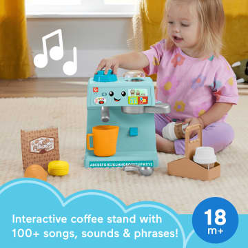 Fisher-Price Laugh & Learn Learn & Serve Coffee Café Toddler Electronic Toy, 10 Play Pieces - Imagem 2 de 6