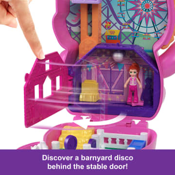 Polly Pocket Pony Rodeo Compact Playset With 1 Micro Doll And Pet Horses, Travel Toy With Food & Styling Accessories - Imagen 5 de 6