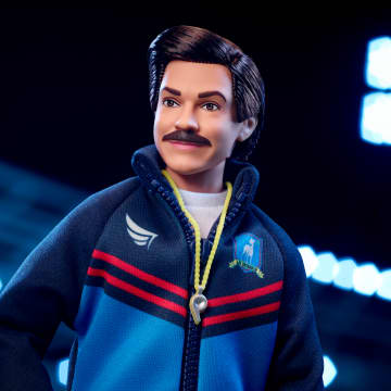Barbie Signature Ted Lasso Collectible Doll Wearing Blue AFC Richmond Tracksuit - Image 3 of 6
