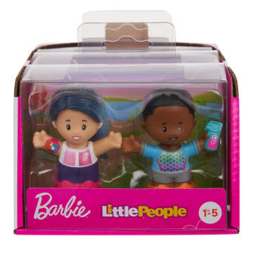Little People Barbie Toy Set, 2 Wellness-Themed Character Figures, Toddler Toy - Imagem 6 de 6
