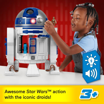 Imaginext Star Wars R2-D2 Toy With Lights Sounds & C-3Po Character Key For Kids - Image 2 of 6