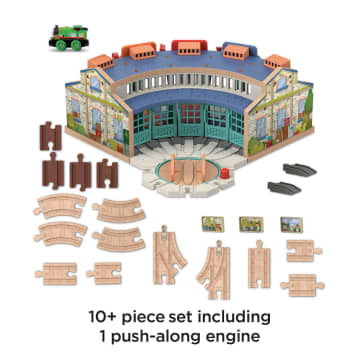Fisher-Price Thomas & Friends Wooden Railway Tidmouth Sheds Starter Train Set - Image 4 of 6