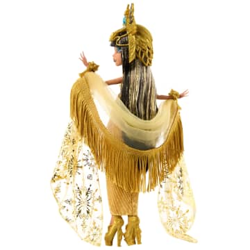 Monster High Howliday Winter Edition Cleo De Nile Collectible Doll in Golden Gown With Fringe Shawl - Image 5 of 6