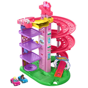 Hot Wheels Racerverse Barbie Spiral Race Track Set With Barbie “Malibu” & Barbie “Brooklyn” Toy Cars - Image 1 of 6