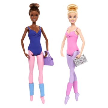 Barbie Ballet Room Set With 2 Ballerina Fashion Dolls, Extra Look & Dance Accessories - Imagem 1 de 6