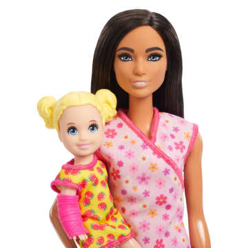 Barbie Pediatrician Doll And Doctor Playset With Accessories, Pink Scrubs, Barbie Toys - Image 3 of 6