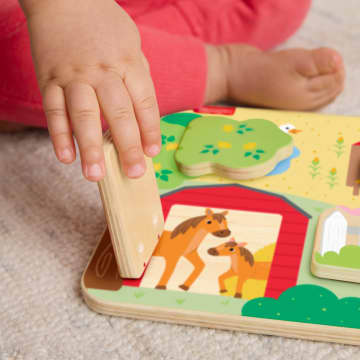 Fisher-Price-La Planche en Bois des Animaux de La Ferme-Pour Bébé - Imagen 3 de 6