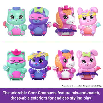Polly Pocket Pony Rodeo Compact Playset With 1 Micro Doll And Pet Horses, Travel Toy With Food & Styling Accessories - Imagen 3 de 6