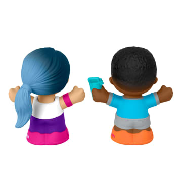 Little People Barbie Toy Set, 2 Wellness-Themed Character Figures, Toddler Toy - Imagem 5 de 6