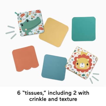 Fisher Price Tissue Fun Activity Cube Baby Sensory Crinkle Toys For Newborns - Image 3 of 6