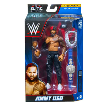 WWE Top Picks Elite Collection Jimmy Uso Action Figure, With Accessories & Life-Like Detail - Imagen 2 de 6