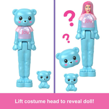 Barbie Mini Barbieland Cutie Reveal Doll & Pet, 1.5-Inch Cozy Cute Tees Series - Imagem 3 de 6