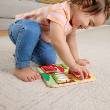 Fisher-Price-La Planche en Bois des Animaux de La Ferme-Pour Bébé - Imagen 2 de 6