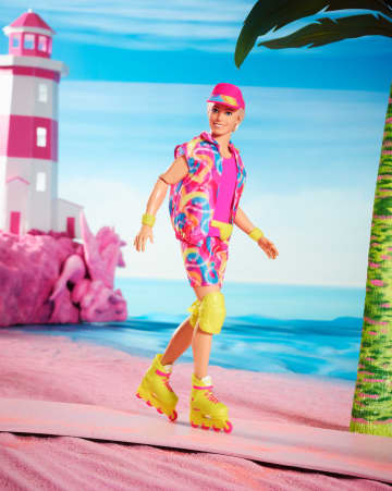 Barbie The Movie Collectible Ken Doll Wearing Retro-Inspired Inline Skate Outfit And Inline Skates - Image 4 of 6